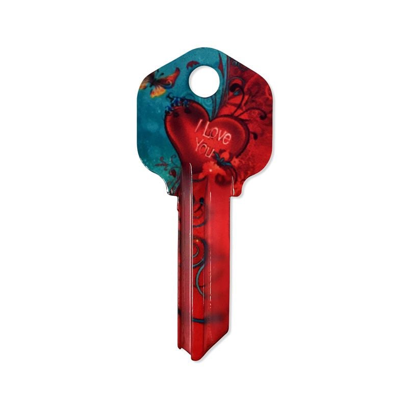 Painting KW1 Keys, I Love You Design, Wholesale KW1 Keys, Bulk Painting KW1 Keys
