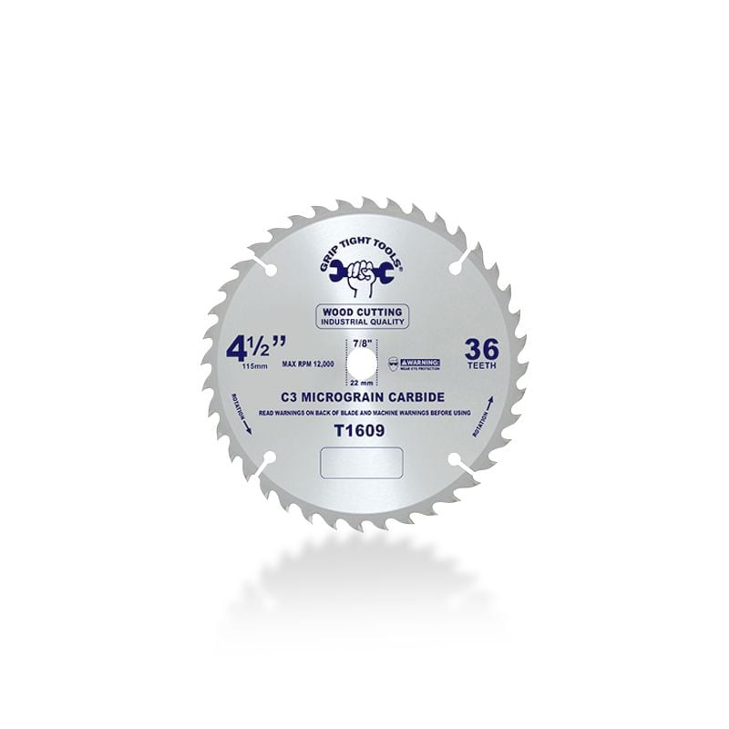4-1/2 In. Wood Cutting Circular Saw Blade 36T, Blade Thickness 1.2 mm, Top Quality C3 Carbide