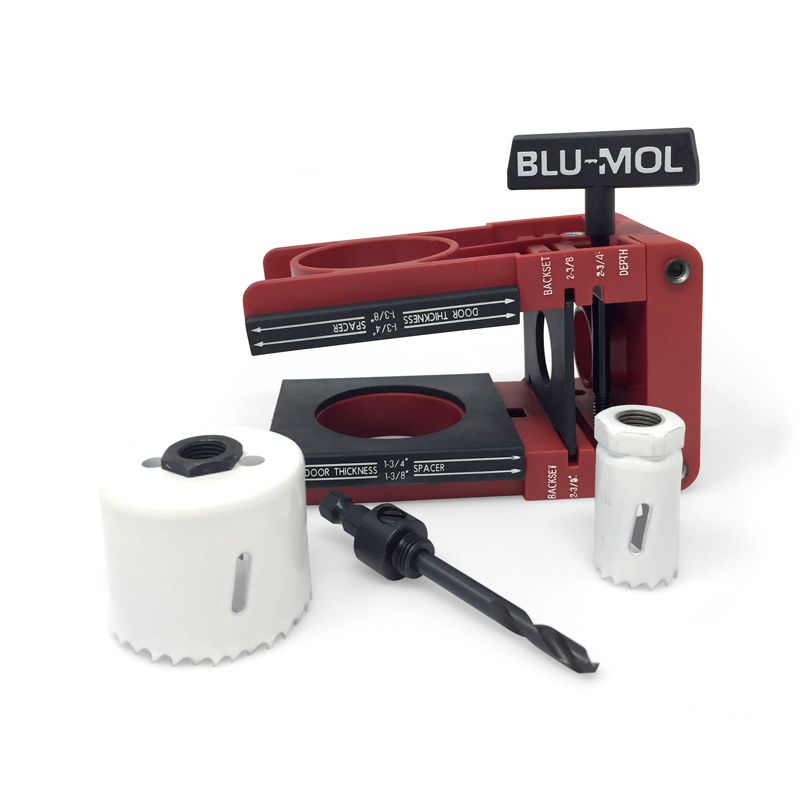 Professional Bi-Metal Lock Installation Kit, Blu-Mol, 1″ Hole Saw, 2-1/8″ Hole Saw, Guide, Assembled Mandrel, Mandrel Adapter