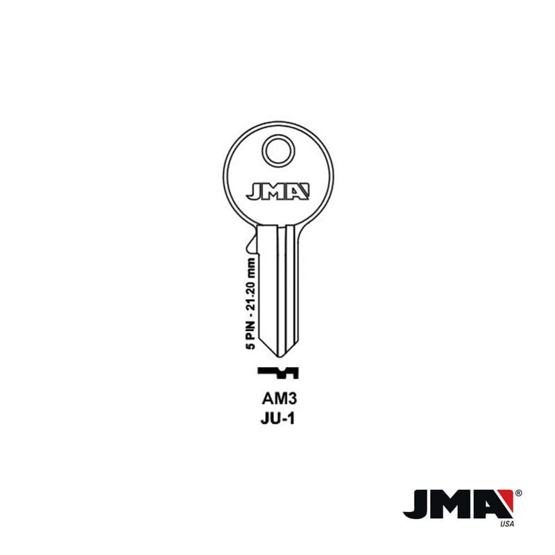 250 Keys AM3 Brass Key Blanks, Wholesale AM3 Key Blanks, JMA AM3 Key