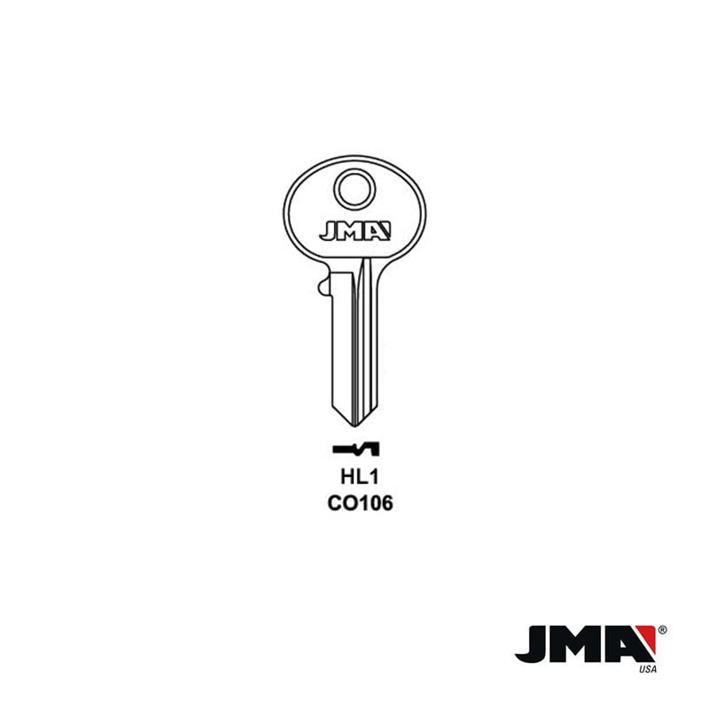 50 Keys HL1 Brass Key Blanks, Wholesale HL1 Key Blanks, JMA HL1 Key