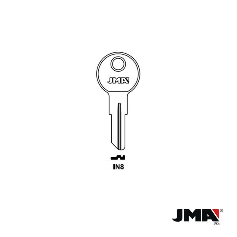 50 Keys IN8 Brass Key Blanks, Wholesale IN8 Key Blanks, JMA IN8 Key