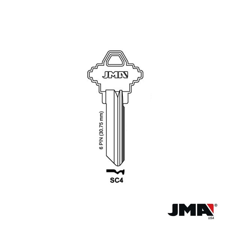 250 Keys SC4 Brass Key Blanks, Wholesale SC4 Key Blanks, JMA SC4 Key