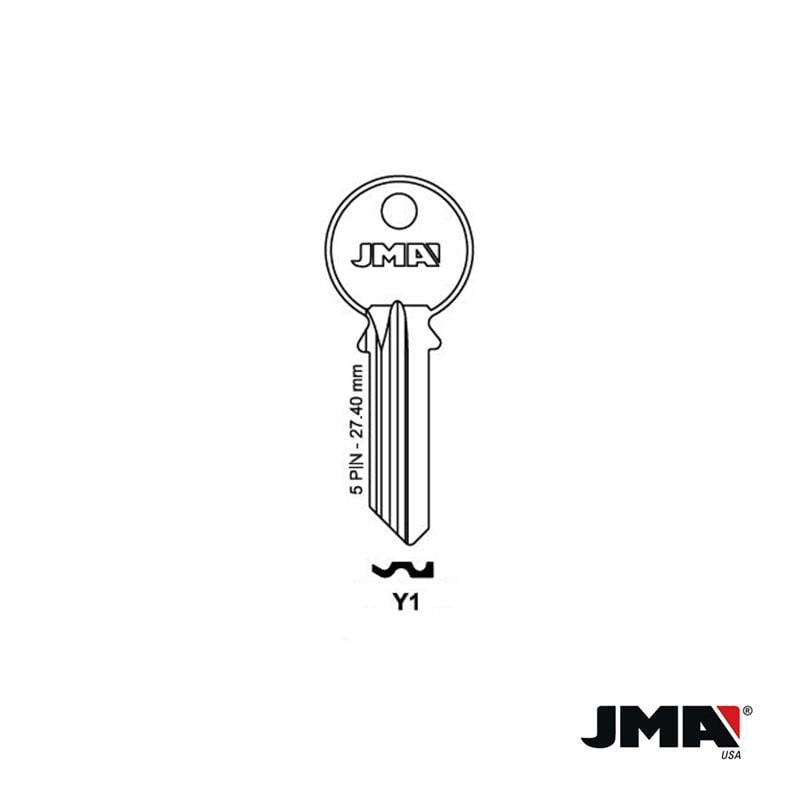 250 Keys Y1 Brass Key Blanks, Wholesale Y1 Key Blanks, JMA Y1 Key