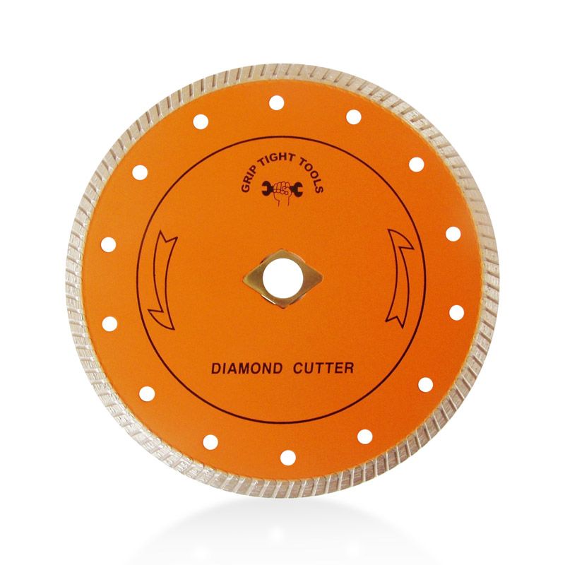 7 In. Classic Turbo Cut Diamond Blade, Cutting Diamond Blade, Great Performance, Aggressive Cutting, Orange Color