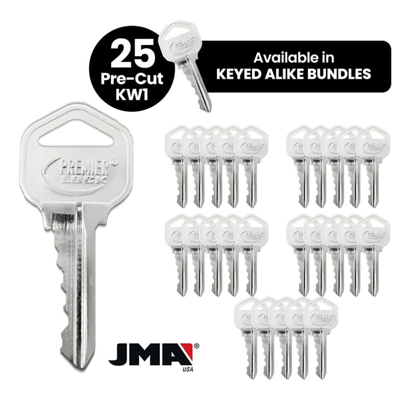 KW1 Pre-Cut, 25-Pack KW1 Keys