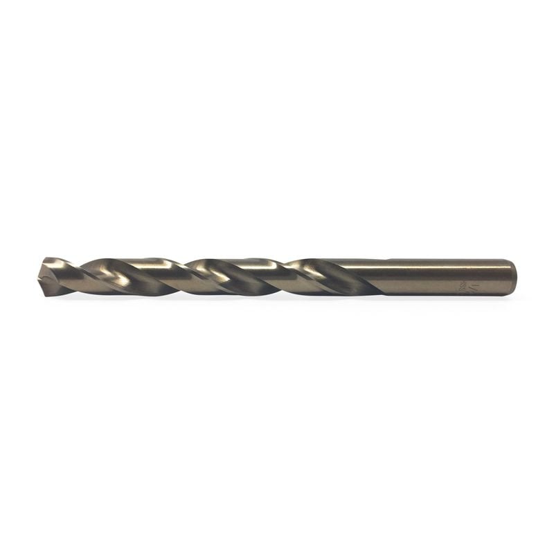 11/64 In. Premium Cobalt HSS Drill Bit Ideal for Stainless Steel, 5% Cobalt Added to Steel, Fully Grounded, 135 Degree Split Point, Bright Finish
