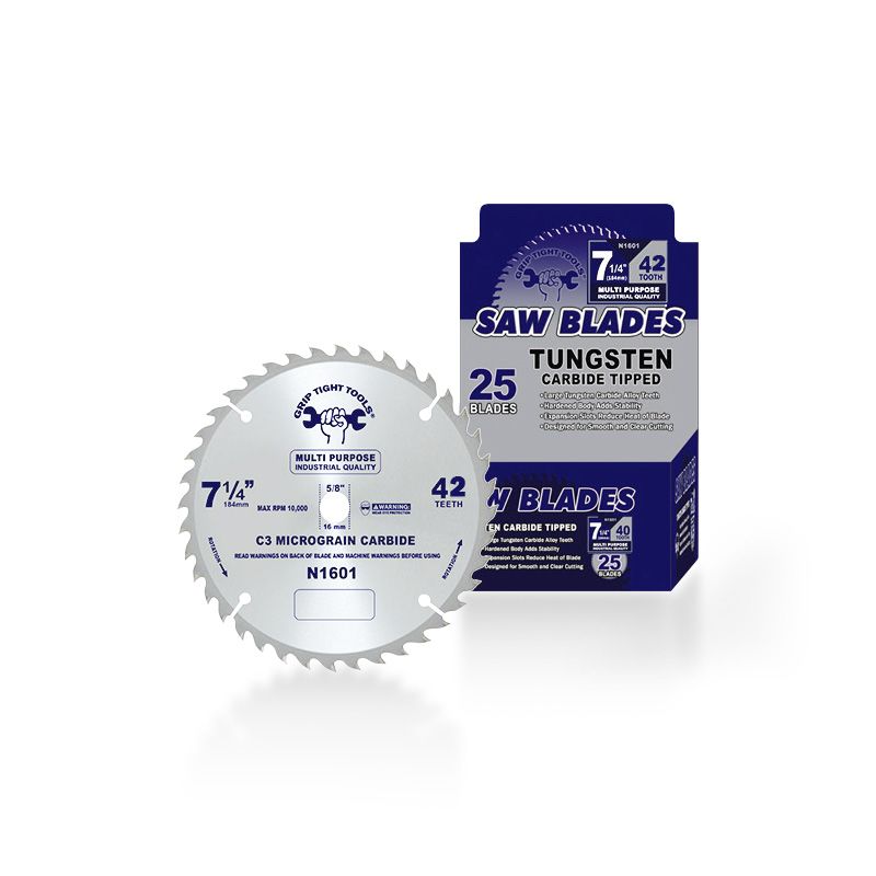 7-1/4" Professional Circular Saw Industrial Multi-Purpose 40T, Blade Thickness 1.4 mm, Tungsten Carbide tip, Top Quality C3 Carbide