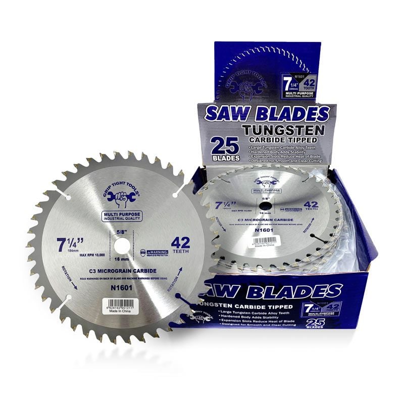 7-1/4 In. Professional Circular Saw Multi-Purpose Blade 40T, Blade Thickness 1.4 mm, Tungsten Carbide tip, Top Quality C3 Carbide