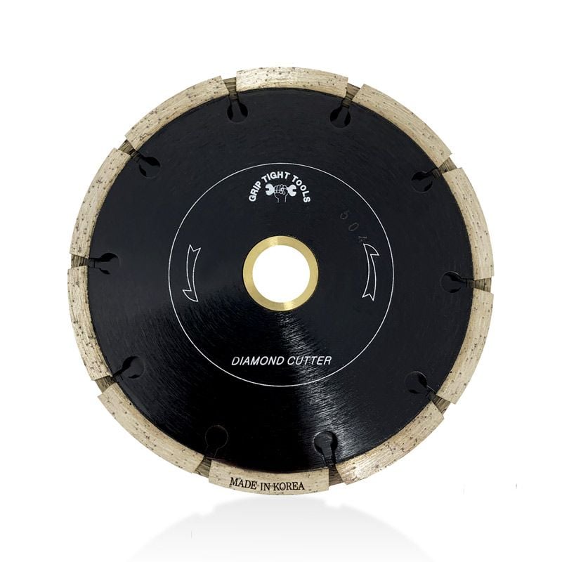 5 In. Premium Plus Segmented Sandwich Diamond Blade, Double Layer Segments, Highest Performance, Aggressive Cutting, Black Color