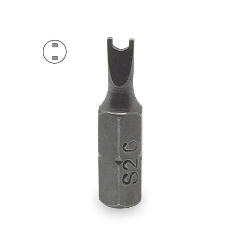 #8 X 1" Spanner Insert Bit, 1/4" Hex, Professional Quality, S2 Steel, Rockwell Hardness 62, Spanner Insert Driving Bit