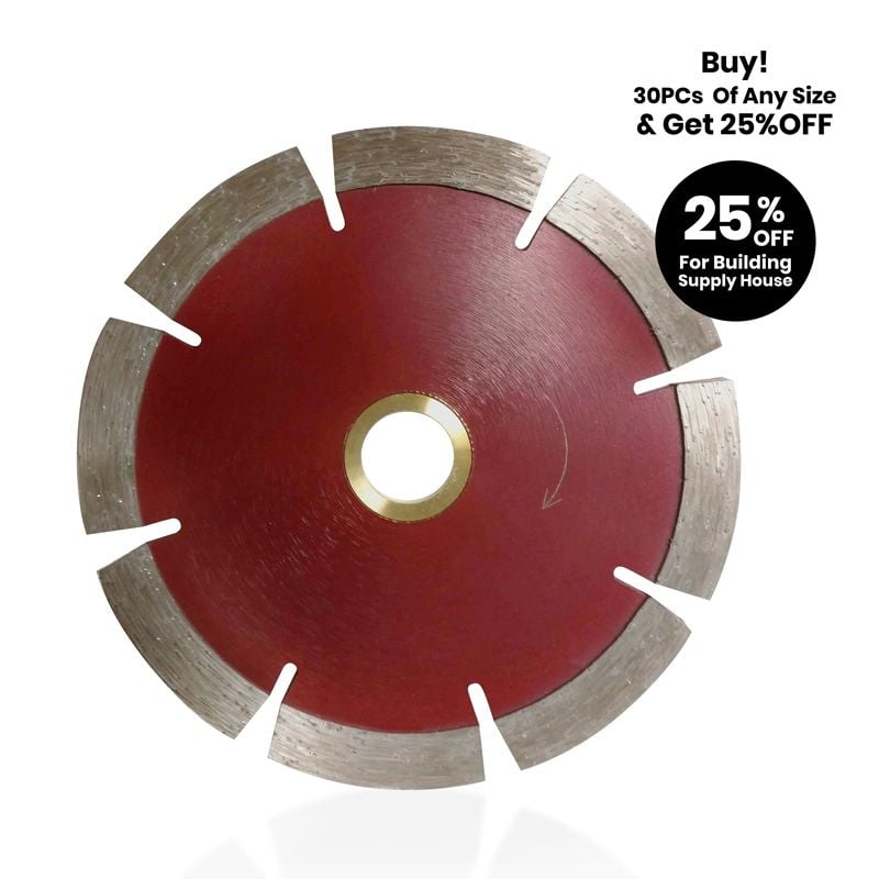 5 In. Professional Tuck Pointing Diamond Blade, 1/4 in Thickness,10mm Height, High Performance, Aggressive Cutting, Red Color