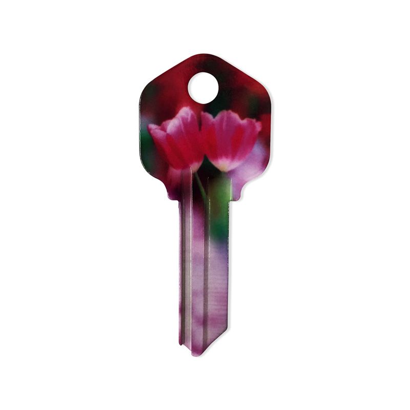 Painting KW1 Keys, Tulip Flower Design, Wholesale KW1 Keys, Bulk Painting KW1 Keys