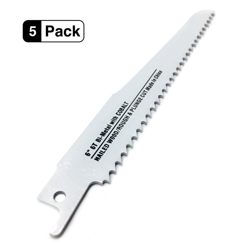 6″ X 6TPI Bi-Metal Reciprocating Saw Blade | 5 Pack | Blu-Mol | Buy Bulk Hardware