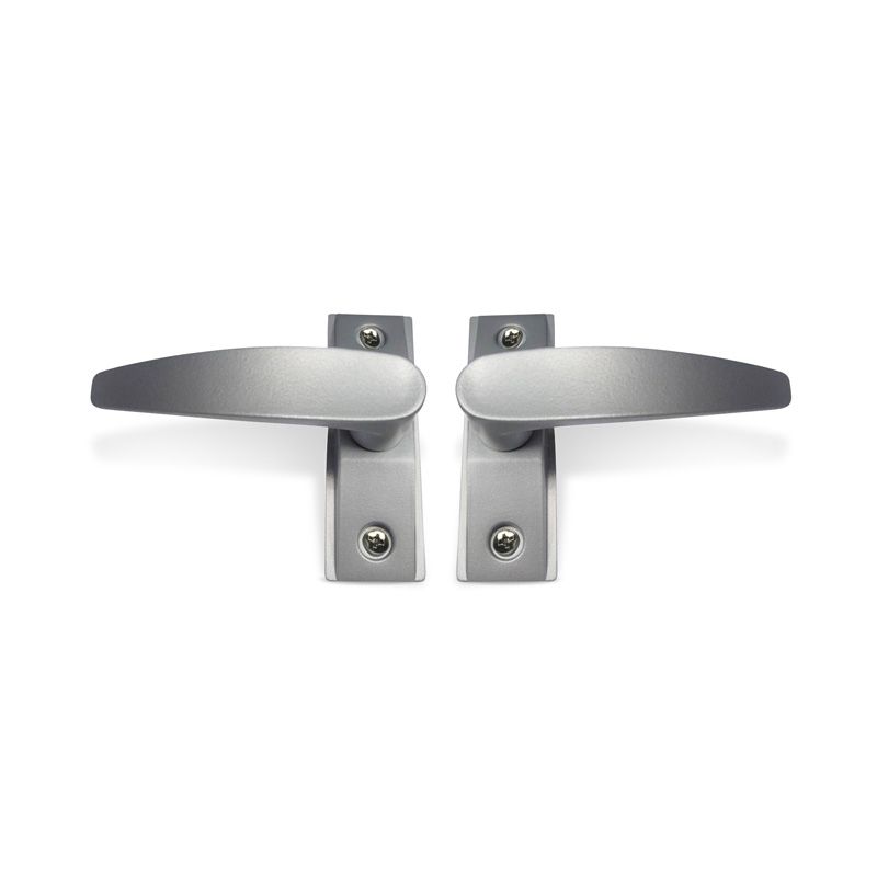 Narrow Stile Mortise Lock, Left Lever Handle, Aluminum Finish Narrow Stile, Right Lever Handle