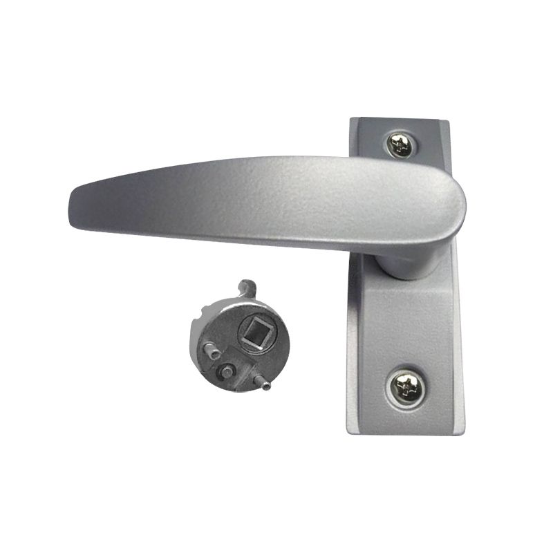 Narrow Stile Mortise Lock, Left Lever Handle, Aluminum Finish Narrow Stile