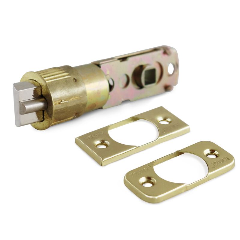 Brass 6 Way Adjustable Drive-In Latch, 2 Faceplates