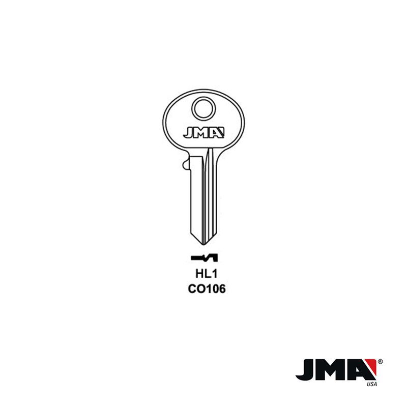 50 Keys HL1 Brass Key Blanks, Wholesale HL1 Key Blanks, JMA HL1 Key