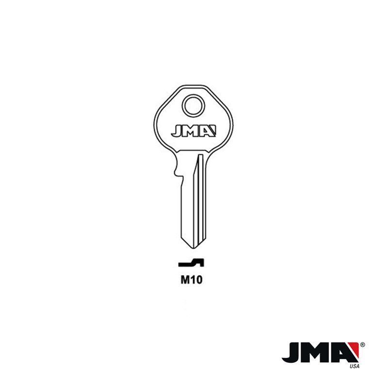 50 Keys M10 Brass Key Blanks, Wholesale M10 Key Blanks, JMA M10 Key