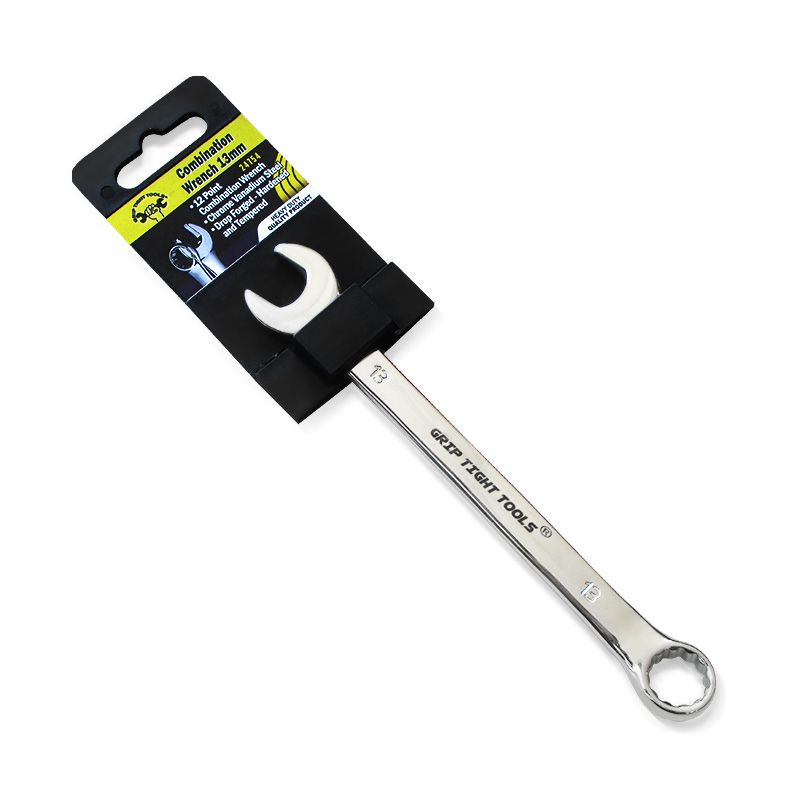 8 MM Double Head Spanner Wrench, 12 Point Combination, Chrome Vanadium Steel, Bright Chrome