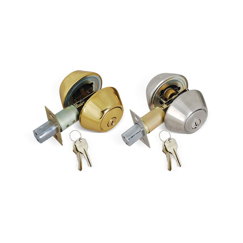 Double Cylinder Deadbolt Door Lock, Stainless Steel Door Lock, 2 KW1 Keys, Solid Brass Door Lock