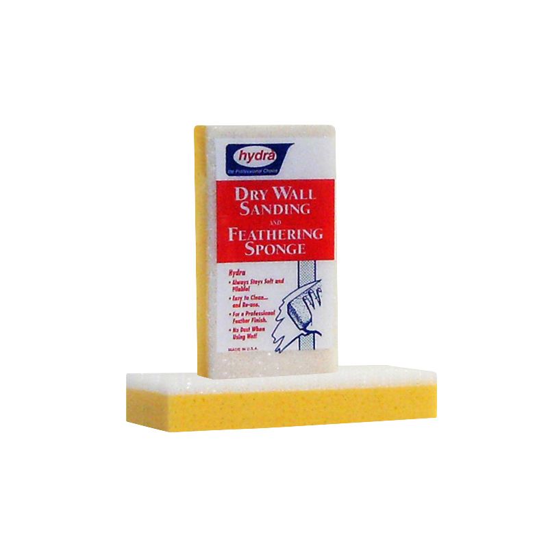 Hydra Drywall Sanding Sponge, Soft and Pliable, Contractor Grade, White and Yellow Color, Hydra Brand