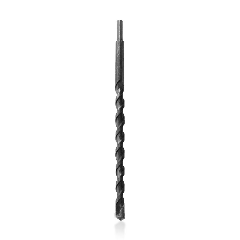 1/4 In. X 13 In. Professional Masonry Drill Bit, Smooth Shank, Made of Milled Steel, Reinforced Carbide Tip, Black Oxidized Finish