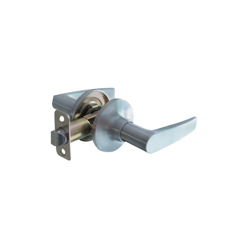 Commercial Duty Passage Lever Lock Set, 2 KW1 Keys, Satin Nickel Passage Lever Lock
