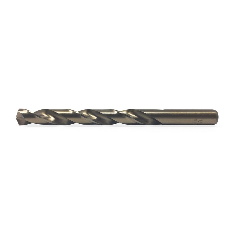 7/32 In. Premium Cobalt HSS Drill Bit Ideal for Stainless Steel, 5% Cobalt Added to Steel, Fully Grounded, 135 Degree Split Point, Bright Finish