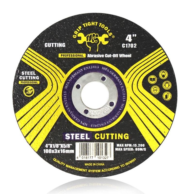 4 in. Professional Cutting Abrasive Stone Blade - For Metal 4"x 1/8"x 5/8", by Primeflex Professional