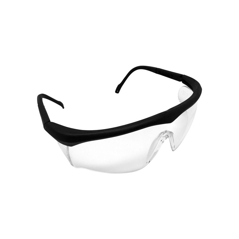 Safety Glasses, Protective Eyewear, Clear, Black Frame