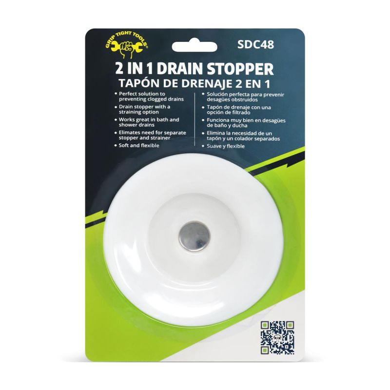 2 in 1 Drain Stopper, by Grip Tight Tools®