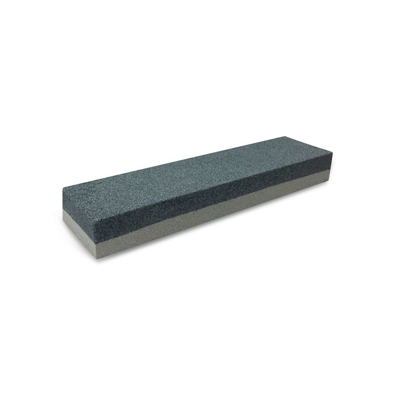 8" Sharpening Stone, Dual Grip, Aluminum Oxide Material, Grey Tone Colors