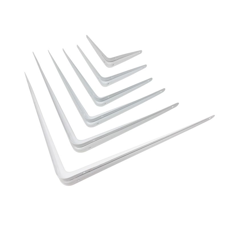 10" X 12" White Shelf Bracket, 24 Pack, Made of steel, White Finish