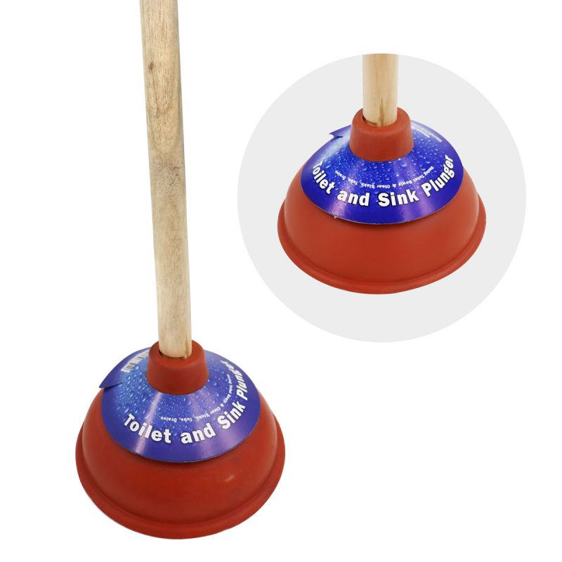 6" Toilet & Sink Plunger with 18" Handle, by Plumb Tech®